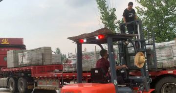 儋州 黄金麻冰裂纹，地铺石装车