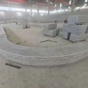 儋州 芝麻白异形坐凳，自然面光面弧形加工