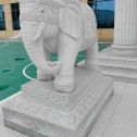 儋州 白麻花岗岩动物异形石雕-大象