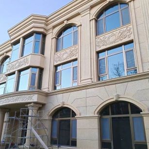 儋州 黄金麻花岗岩别墅外墙干挂