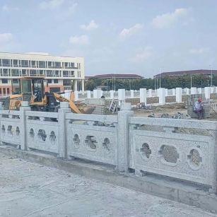 儋州 白麻花岗岩荔枝面河道栏杆