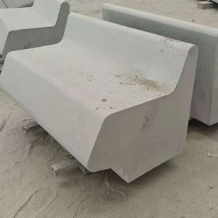 儋州 芝麻白花岗岩异形坐凳，石凳