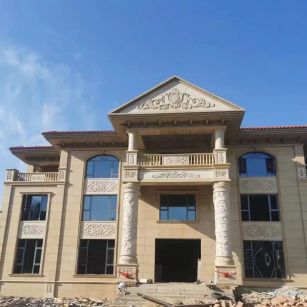 儋州 黄金麻花岗岩别墅外墙干挂