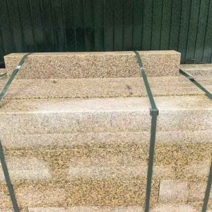 儋州 黄金麻花岗岩石材机切面栏杆料半成品