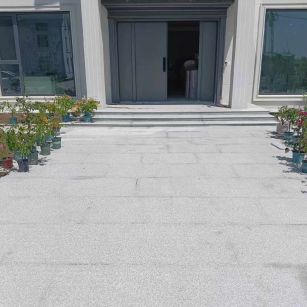 儋州 芝麻白花岗岩地铺石地面铺装