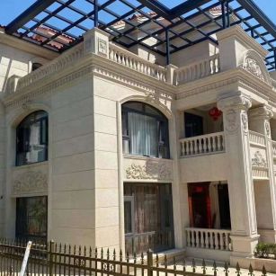 儋州 黄金麻花岗岩荔枝面别墅外墙干挂