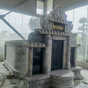 儋州 芝麻白墓碑效果展示图