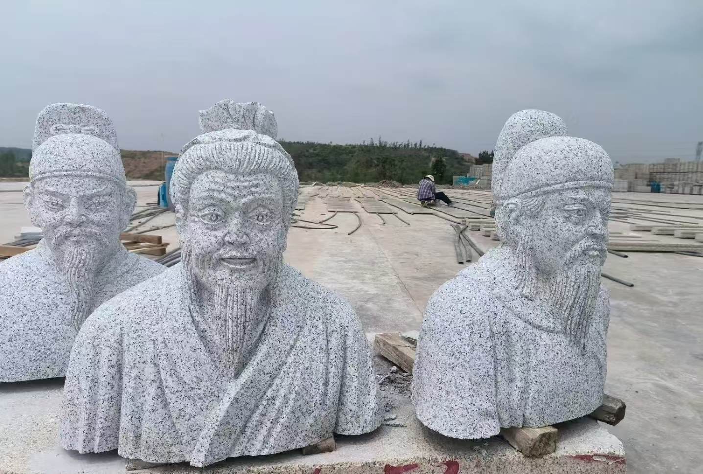 儋州 白麻花岗岩石材人物立体雕刻