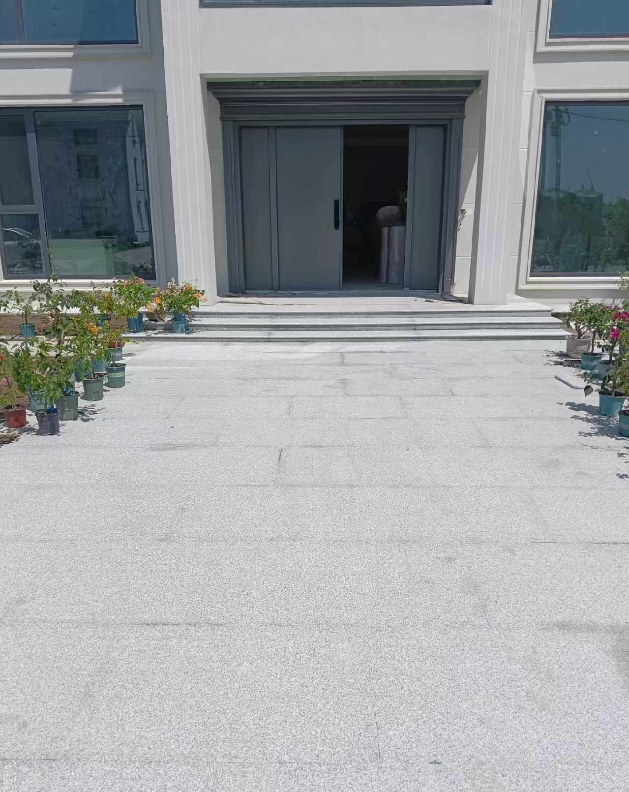 儋州 芝麻白花岗岩地铺石地面铺装