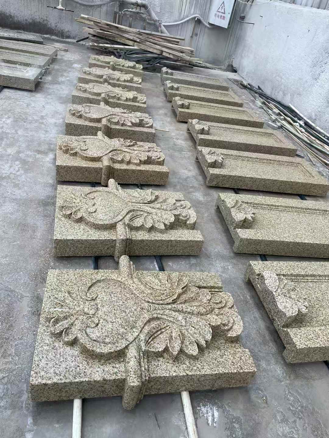 儋州 黄金麻花岗岩别墅外墙雕刻板