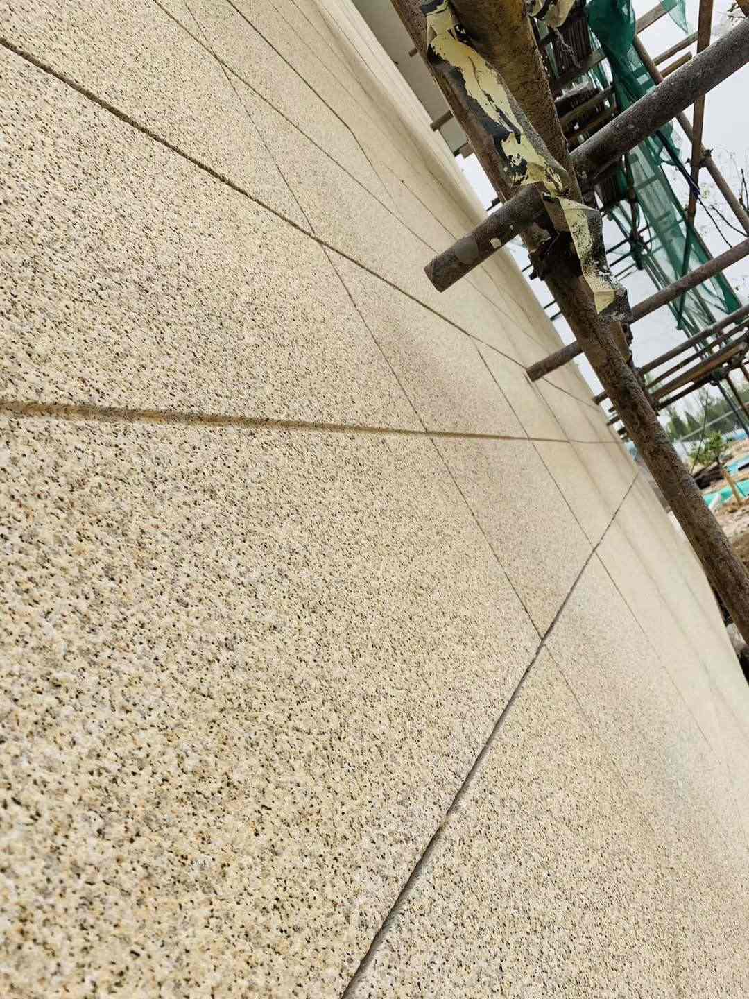 儋州 黄金麻花岗岩荔枝面外墙干挂石材效果示例