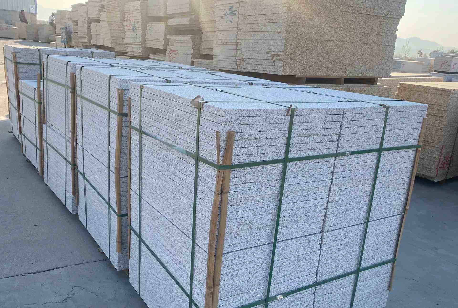 儋州 白麻花岗岩荔枝面地铺石