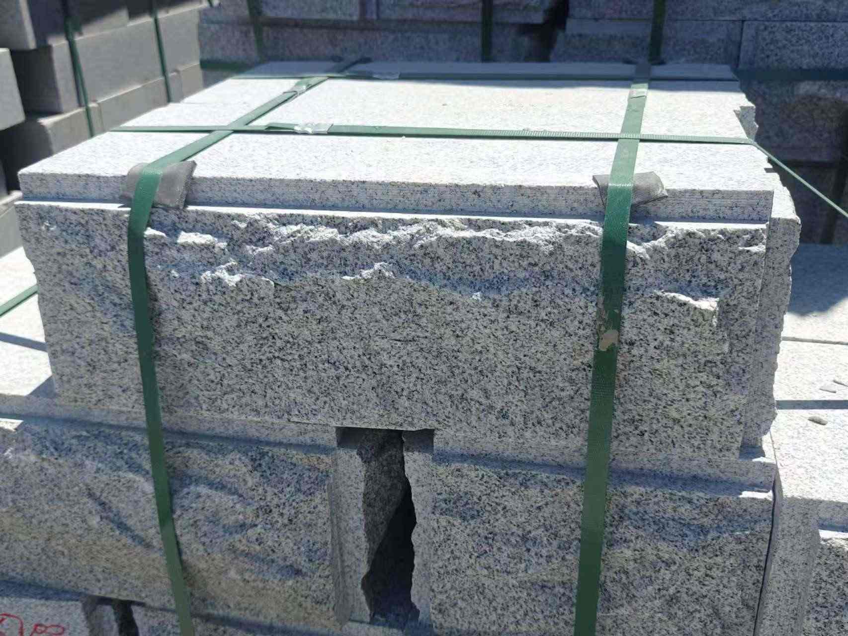 儋州 芝麻白花岗岩自然面成品